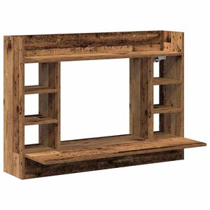 vidaXL Biurko montowane na ścianie Stare drewno 105 x 48 x 75 cm