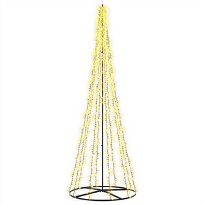 vidaXL Choinka świąteczna LED 285 cm 1550 LED Ciepła biel Stal Czarny