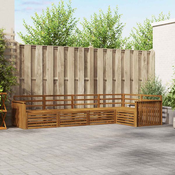 vidaXL Zestaw sof na zewnątrz 5 pcs Naturalny Lite Drewno Akacji