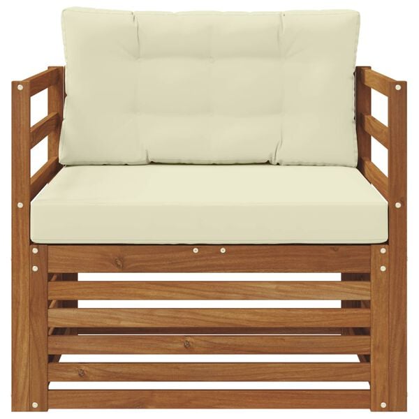 vidaXL Zestaw sof na zewnątrz Lite drewno akacjowe i poliester