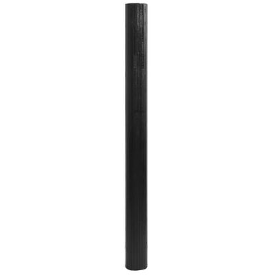 vidaXL Dywan prostokątny, czarny, 80x400 cm, bambusowy