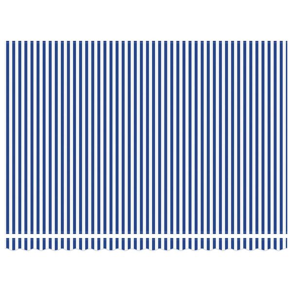 vidaXL Zwijana markiza, niebiesko-biała, 4x3 m, tkanina i aluminium