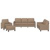vidaXL 4-osobowa sofa z poduszkami, cappuccino, sztuczna sk&oacute;ra