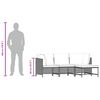 vidaXL 4-częściowa sofa ogrodowa, poduszki, rattan PE, czarna