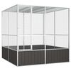 vidaXL Woliera, antracytowa, 213,5x217,5x211,5 cm, galwanizowana stal