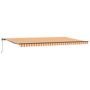 vidaXL Markiza wysuwana Ż&oacute;łty i pomarańczowy 600 &times; 350 cm