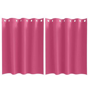vidaXL Firany blackout z k&oacute;łkami 2 pcs Jasnor&oacute;żowy 140 x 140 cm