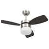 vidaXL Wentylator sufitowy z lampą i pilotem, 76 cm, ciemnobrązowy