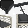 vidaXL Zestaw do jadalni w ogrodzie 5 pcs Jasnoszary polirattan