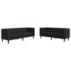 vidaXL Sofa do salonu 2 szt. Czarny Sk&oacute;ra ekologiczna