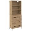 vidaXL Highboard Dąb rzemieślniczy 69,5 x 34 x 180 cm