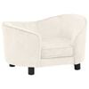 vidaXL Sofa dla psa, kremowa, 69x49x40 cm, pluszowa