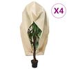 vidaXL Kaptury ochronne z suwakiem, 4 szt., 70 g/m&sup2; 3,93x3,5 m