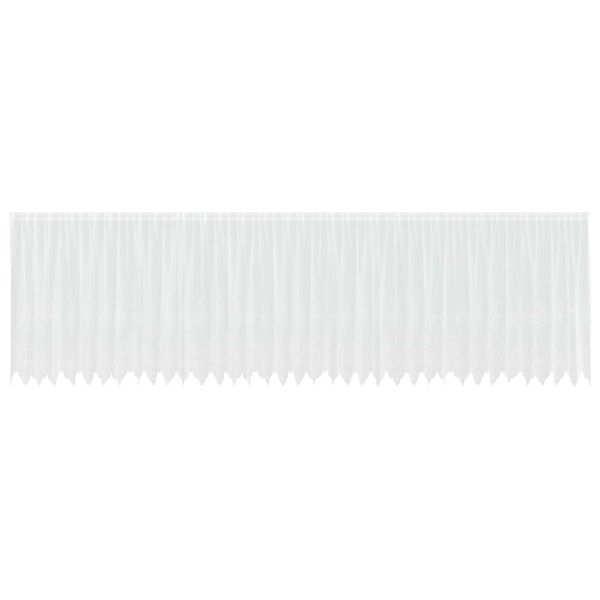 vidaXL Firanka Koronkowa z zasłonami Biały 140x900cm Poliester