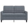 vidaXL Sofa 2-osobowa, ciemnoszary, 120 cm, tapicerowana aksamitem