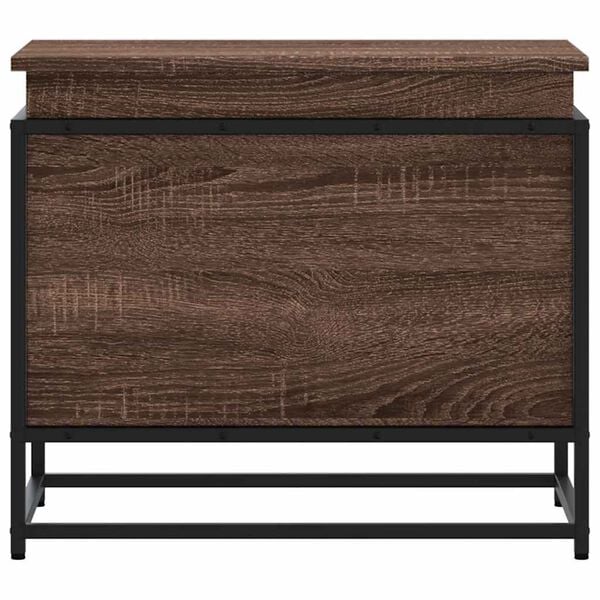 vidaXL Skrzynia z pokrywą, brązowy dąb, 60x40x51,5 cm