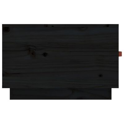 vidaXL Stolik kawowy, czarny, 60x53x35 cm, lite drewno sosnowe