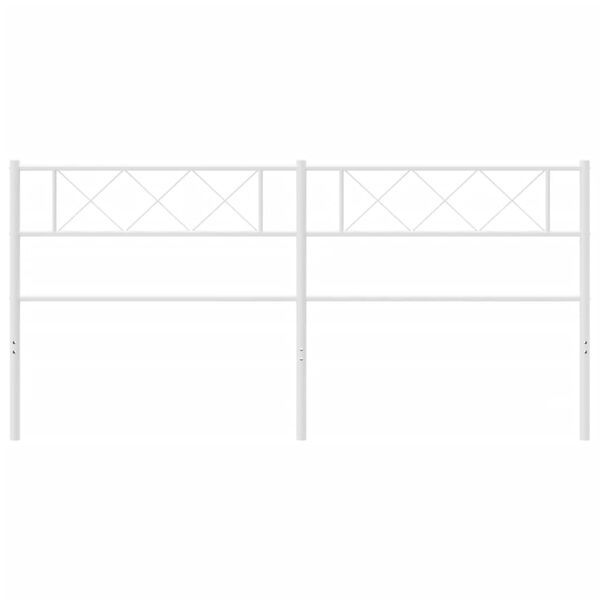 vidaXL Metalowe wymienne wezgłowie, białe, 200 cm