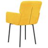 vidaXL Krzesła stołowe, 2 szt., żółte, obite aksamitem
