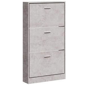 vidaXL Szafka na buty, szarość betonu, 59x17x108 cm