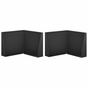 vidaXL Mur oporowy 2 szt. 50 x 50 x 30 cm Stal Czarny