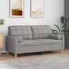 vidaXL 2-osobowa sofa wypoczynkowa z poduszkami, jasnoszara, 140 cm