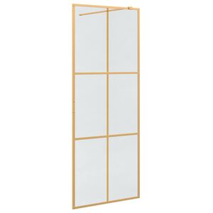 vidaXL Ściana prysznicowa typu walk-in złoty 80 x 195 cm