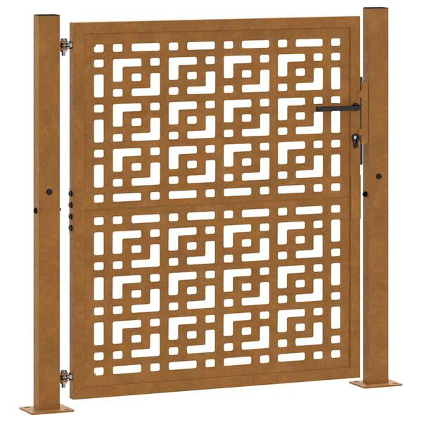 vidaXL Brama ogrodowa 100x100 cm Stal nierdzewna Krzyż wzór