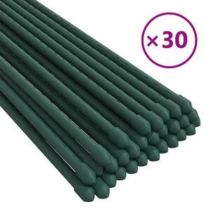 vidaXL Podp&oacute;rki do roślin, 30 szt., zielone, 60 cm, stalowe