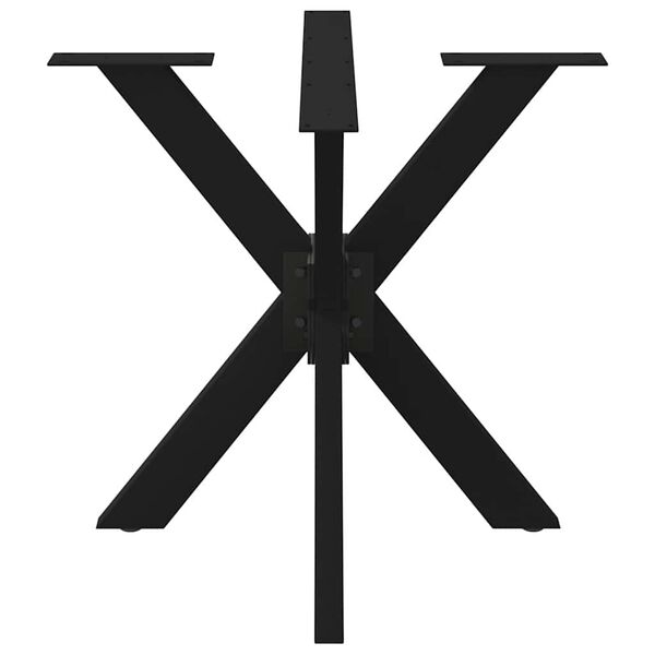 vidaXL Noga do stołu jadalnego Spider Shape Czarny 85x85x(72-73) cm Stal