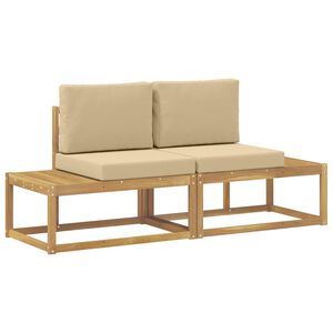 vidaXL Sofa końcowa na zewnątrz 2 Sztuka Biały Lite Drewno Akacji