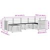 vidaXL Zestawy sof 6 pcs Naturalny Lite Drewno Akacji