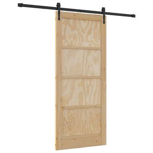 vidaXL Drzwi przesuwne ORKDAL 86 x 198,5 cm Lite drewno sosnowe