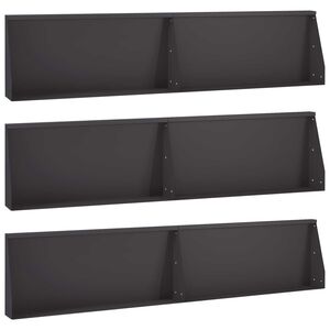 vidaXL Mur oporowy 6 szt. 100 x 12 x 30 cm Stal Czarny