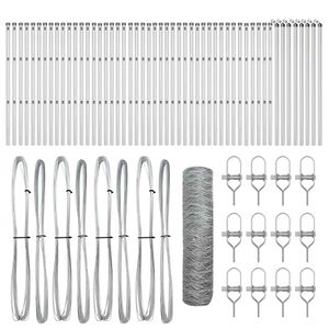 vidaXL Słupek ogrodzeniowy. Srebrny