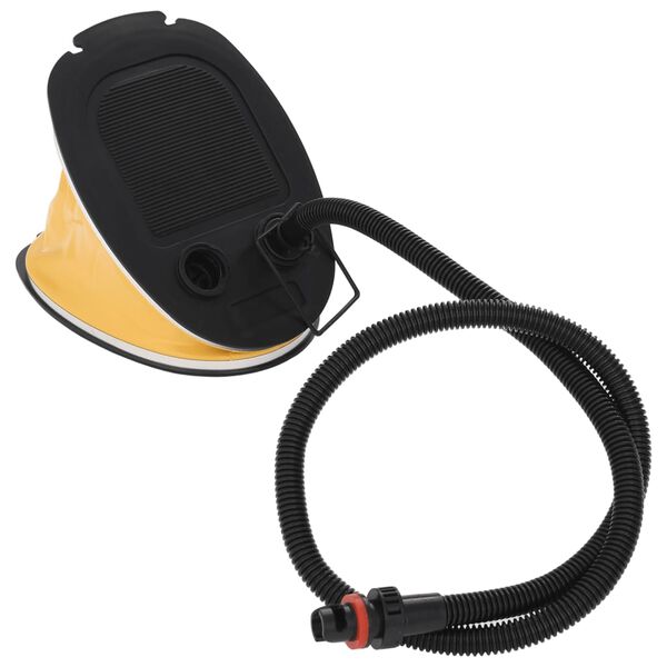 vidaXL Pompka nożna, 26x18 cm, PP i PE, szaro-ż&oacute;łta