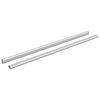 vidaXL Drążek do szafy 2 szt. Srebrny 764 x 15 x 29 mm Stop Aluminium