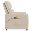 vidaXL Elektryczny fotel masujący, kremowy, obity mikrofibrą