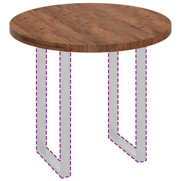 vidaXL Blat stołu ciemnobrązowy Ø 90 x 4 cm Solidne drewno dębowe