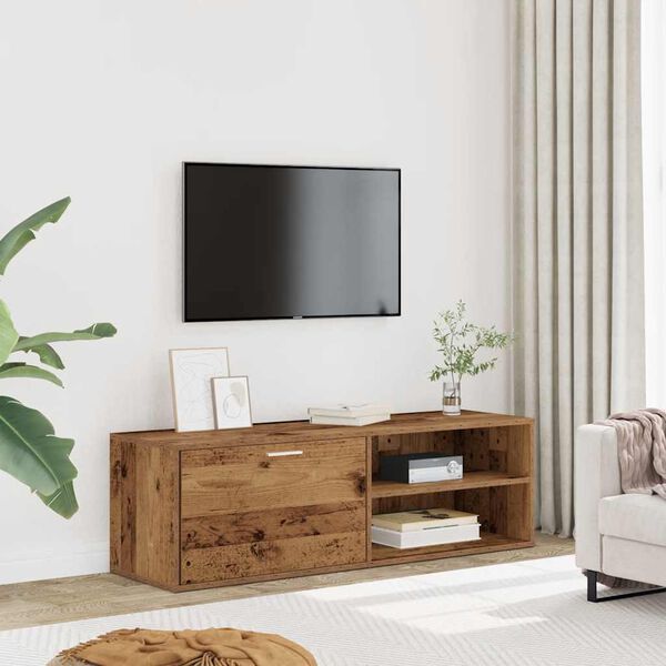 vidaXL Szafka pod TV, stare drewno, 120x34x37 cm
