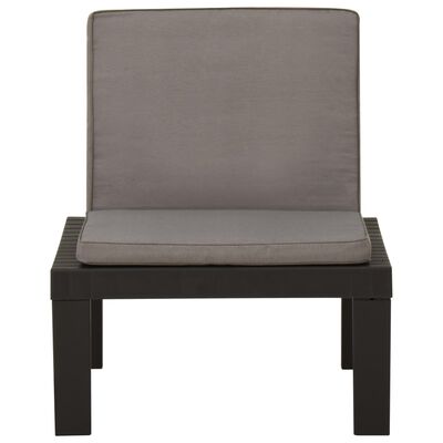vidaXL Krzesła ogrodowe z poduszkami, 2 szt., plastik, szare