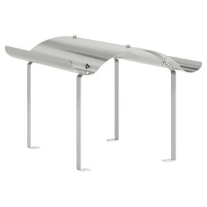 vidaXL Nasada kominkowa srebrny 59,5 x 50 x 36,5 cm Stal nierdzewna