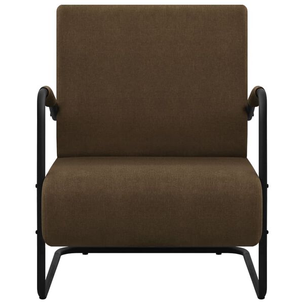 vidaXL Fotel, ciemnobrązowy, obity tkaniną