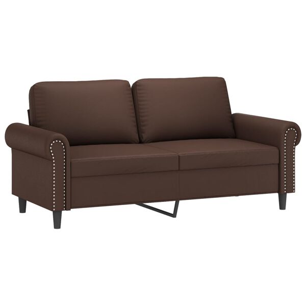 vidaXL 2-osobowa sofa, brązowa, sztuczna sk&oacute;ra