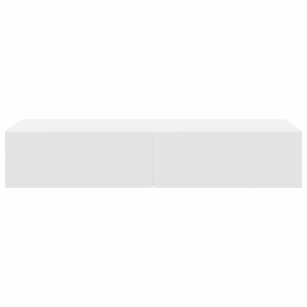 vidaXL P&oacute;łka ścienna z szufladami, biała, 100x36x19 cm