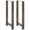 vidaXL Nogi do stołu barowego Naturalna stal 2 szt. 60x(110-111) cm Stal