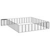vidaXL Kojec dla psa, 46 paneli, czarny, 50x100 cm, stal