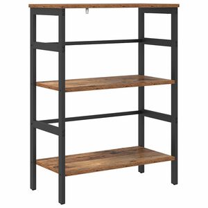 vidaXL P&oacute;łka na książki 2 poziomy 60 x 29,5 x 81 cm Stare drewno