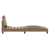 vidaXL Rama ł&oacute;żka, Viana, bez materaca, cappuccino, 80x200 cm, sztuczna sk&oacute;ra