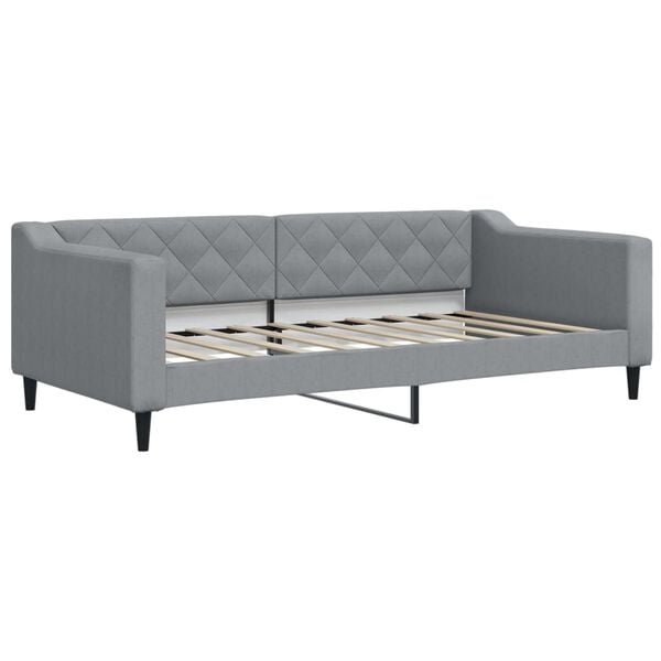 vidaXL Sofa rozsuwana, jasnoszara, 90x190 cm, tkanina